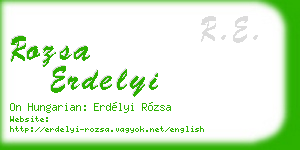rozsa erdelyi business card